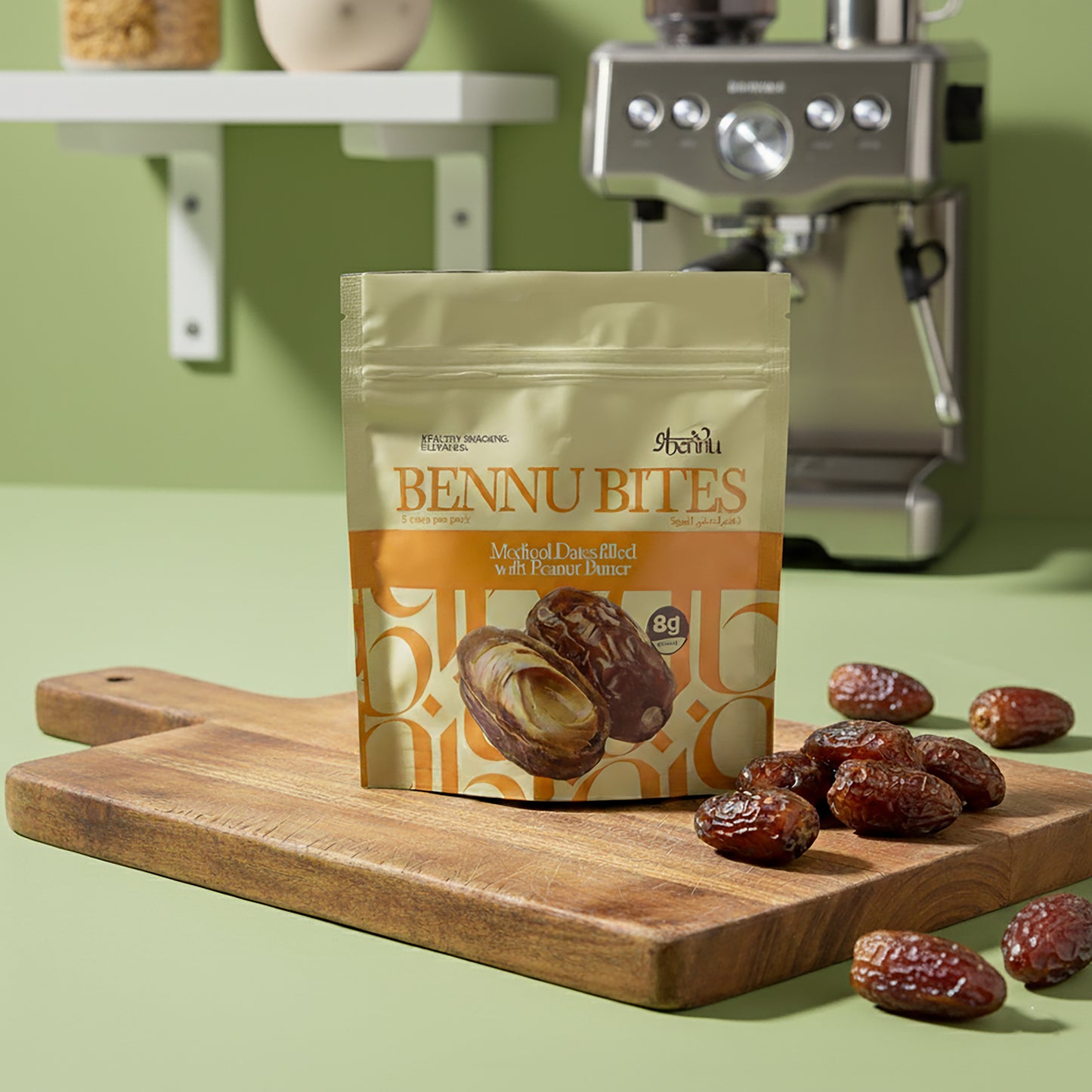 Peanut Butter Filled Dates-Bennu Bites