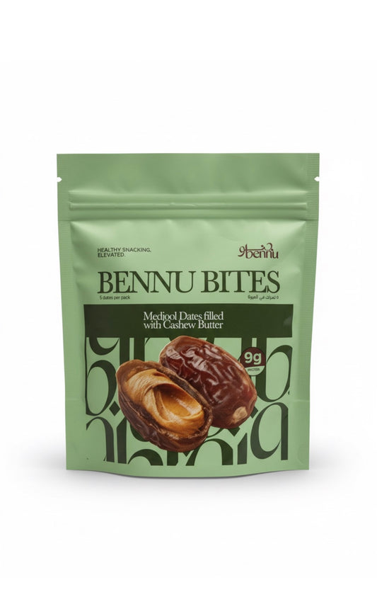 Cashew Butter Filled Dates-Bennu Bites